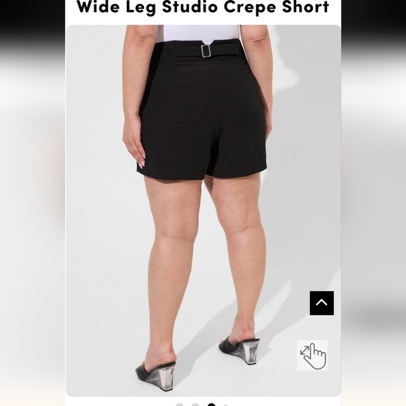 Torrid Black Wide Leg Studio Tailored Short, Plus size 26 NWT - Picture 4 of 14
